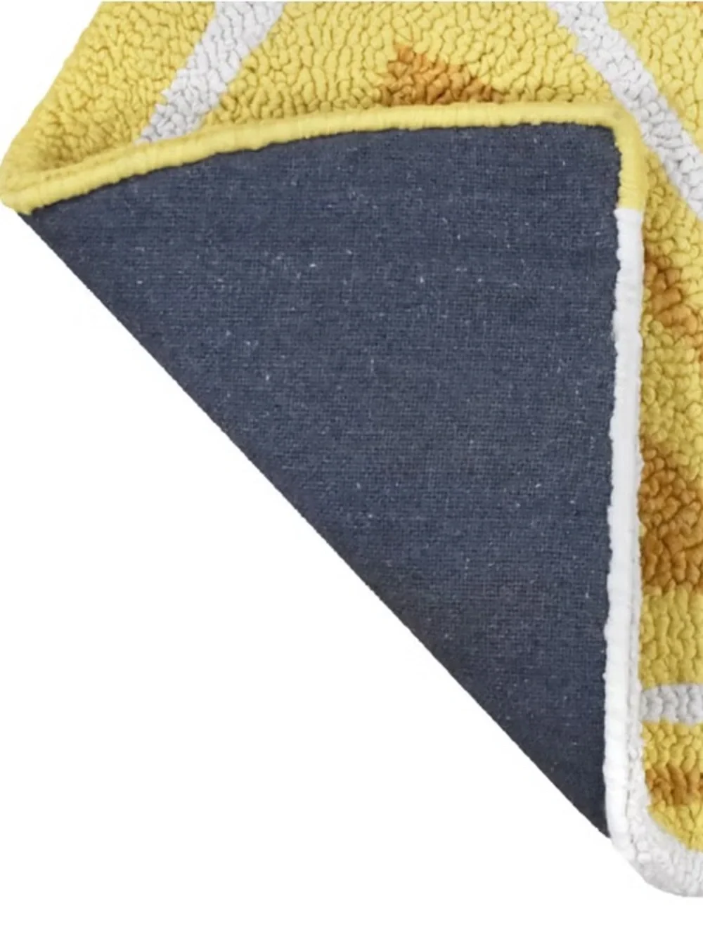 Devgiri Shape Hooked Accent Rug, Lemon - NWT